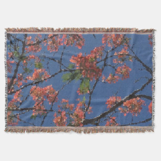 Manta Tecido Floral, Azul