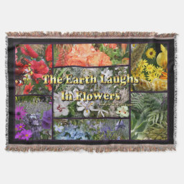 Manta Terra ri na Colagem de Fotos das Flores