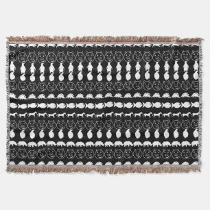 Manta Teste padrão bonito branco preto dos animais