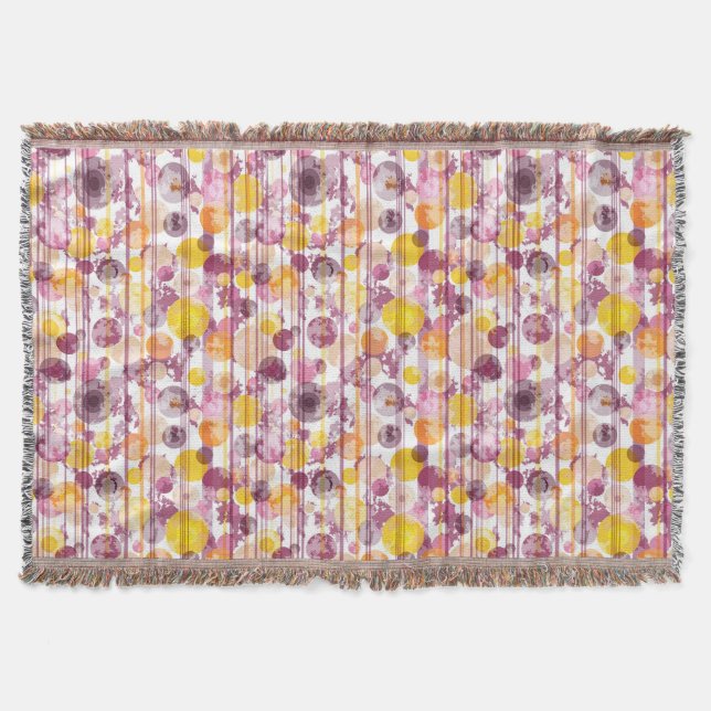 Manta Teste padrão branco listrado manchado (Frente)