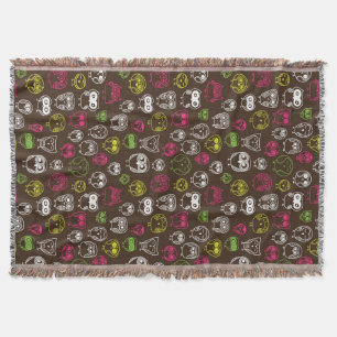 Manta Teste padrão colorido do fundo do doodle da coruj