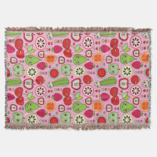 Manta teste padrão da ilustração da cozinha da fruta