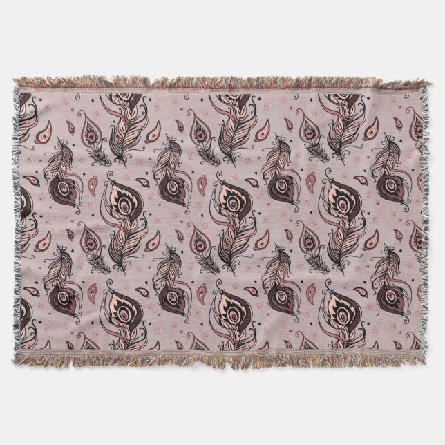 Manta Teste padrão da pena do pavão (Frente)