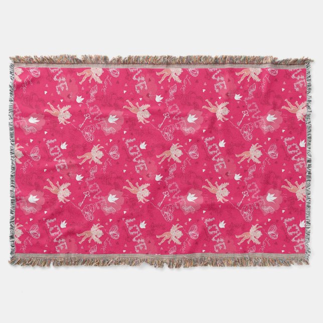 Manta Teste padrão do dia dos namorados com Cupido (Frente)