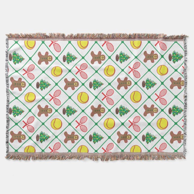 Manta Teste padrão do Natal do tênis (Frente)