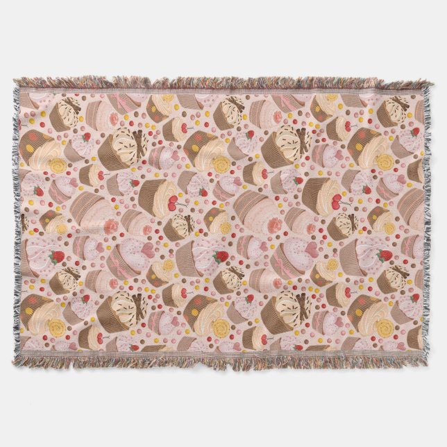 Manta Teste padrão dos cupcakes comemorativos (Frente)