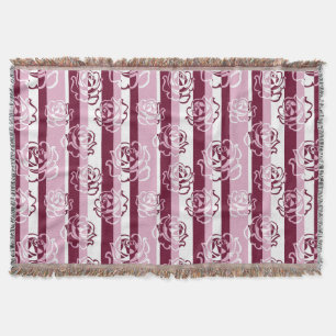 Manta Teste padrão listrado com rosas