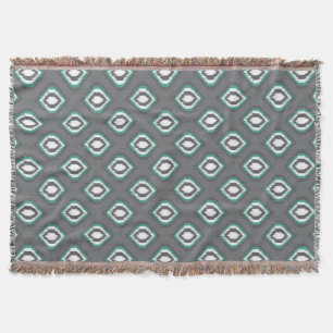 Manta Teste padrão tribal do ikat retro geométrico