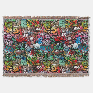 Manta Teste padrão urbano dos caráteres dos grafites da