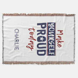 Manta "Torne-se Orgulhoso" nome personalizado lança cobe