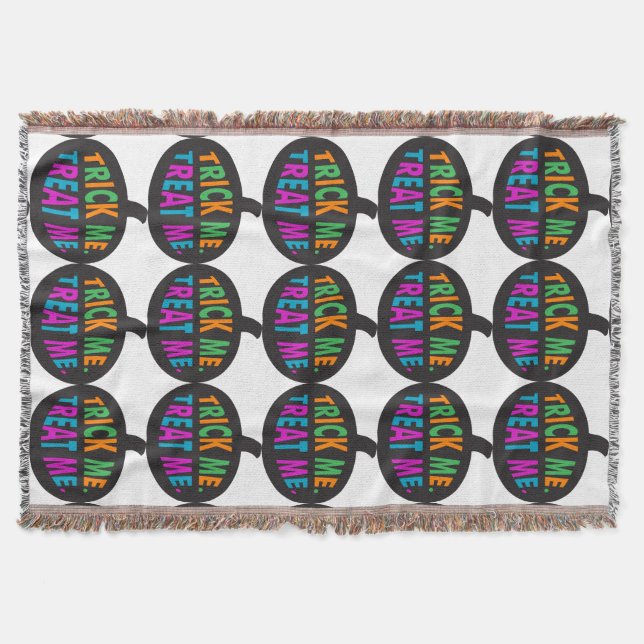 Manta Trick Me Tratar Com Várias Cores (Frente)