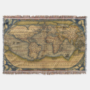 Manta Viagem do Mapa Mundial Antiquado Ortelius Europa