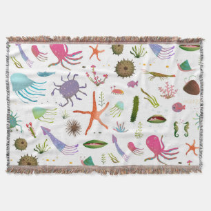 Manta Vida marinha colorida