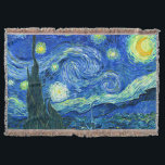 Manta Vínculo da PixDezines van gogh/noite estrelada<br><div class="desc">A famosa pintura de Van Gogh, "A Noite Estrelada." Pintado durante sua estadia no asilo Remy Santo na década de 1880, van Gogh retratou as colinas rolantes e árvores ciprestes que viu de sua janela. Melhorado digitalmente pela PixDezines. Copyright © 2008-2016 PixDezines.com™ e PixDezines™ em zazzle.com. Todos os direitos reservados....</div>