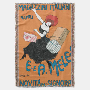 Manta Vintage Art Nouveau, Moda das Mulheres Italianas