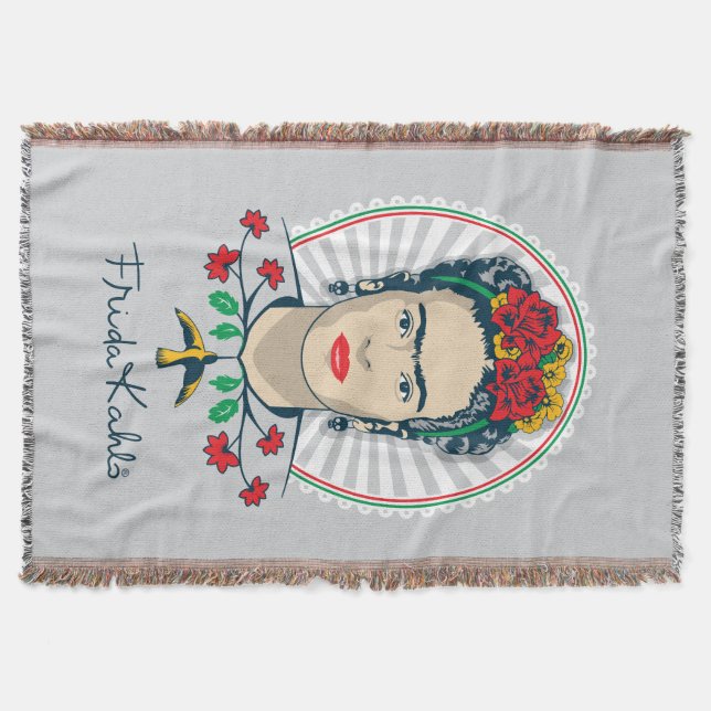 Manta Vintage de Frida Kahlo | floral (Frente)