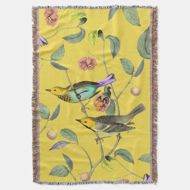 Manta Vintage Songbird Pale Amarelo (Frente Vertical)