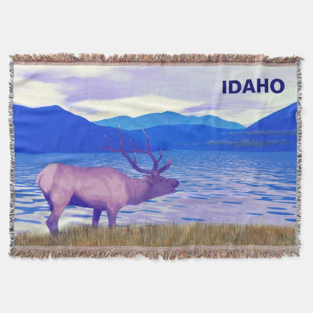 Manta Wapiti (Elk) Pelo Lago (Frente)