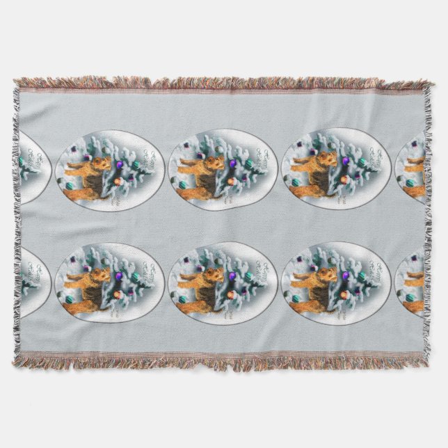 Manta Welsh Terrier Christmas (Frente)