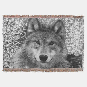 Manta Wintery Wolf Throw Blanket