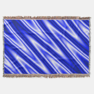 Manta ZigZag Engraçado Onda azul branco + sua ideia