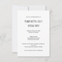 Manteiga de amendoim virtual e Convite de festas d