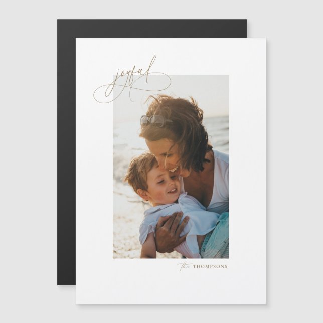 Mantendo o Cartão com fotos de férias minimalista  (Frente/Verso)