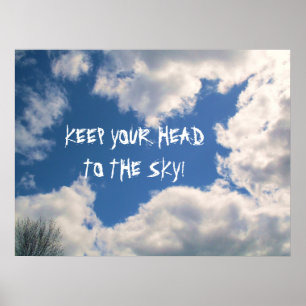MANTENHA A CABEÇA À poster DO CÉU