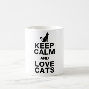 Mantenha a calma & ame a caneca dos gatos