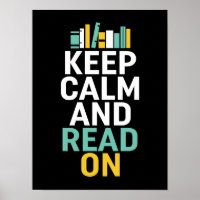 Mantenha a calma de leitura no Poster para Bookwor