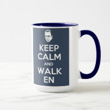 Mantenha a calma e a caneca de Walken