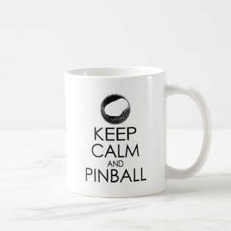 Mantenha a calma e a caneca do Pinball