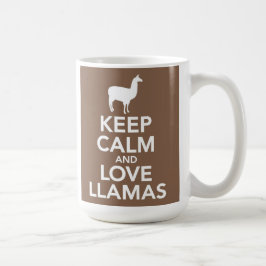 Mantenha a calma e ame a caneca dos lamas