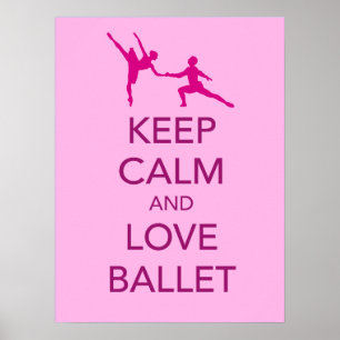 Mantenha a calma e ame o poster do presente do