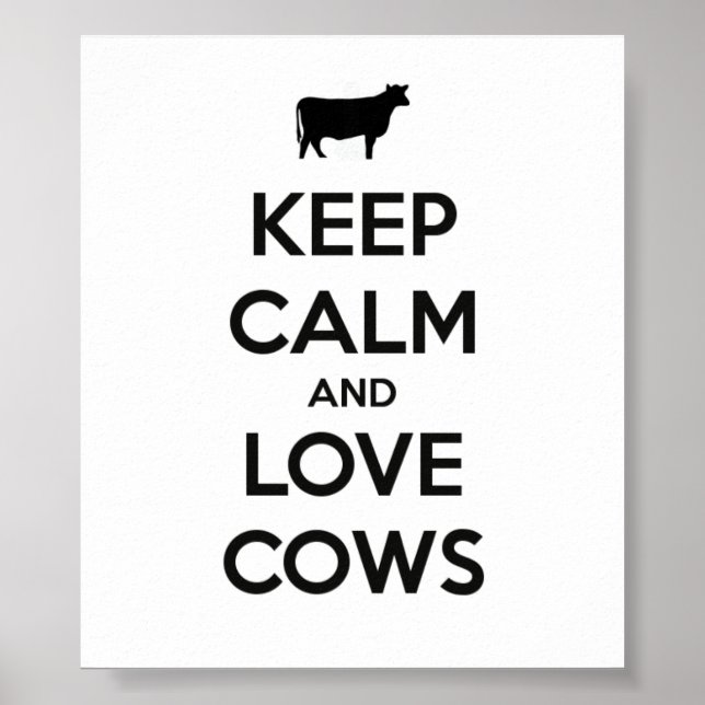 Mantenha A Calma E As Vacas De Amor Poster (Frente)