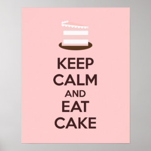 Mantenha a calma e coma o Impressão do Poster do b