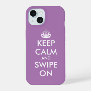 Mantenha a calma e deslize na capa do iPhone 15 or