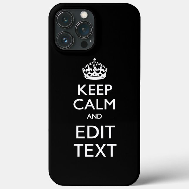 MANTENHA A CALMA E Edite o Texto Personalizado (Verso)