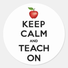 Mantenha a calma e ensine os adesivos