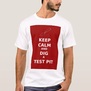 Mantenha a calma e escave um t-shirt do valor do
