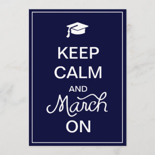Mantenha a calma e marche nos anúncios de gradua