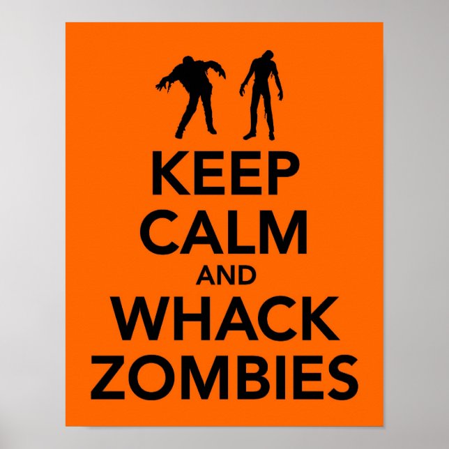 Mantenha a calma e o impressão dos Zombies (Frente)