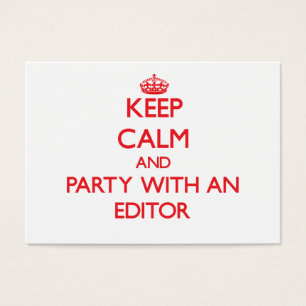 Mantenha a calma e o partido com um editor