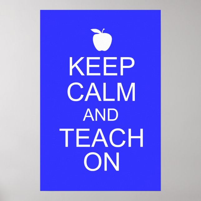 Mantenha a calma e o TEACH no Poster (Frente)