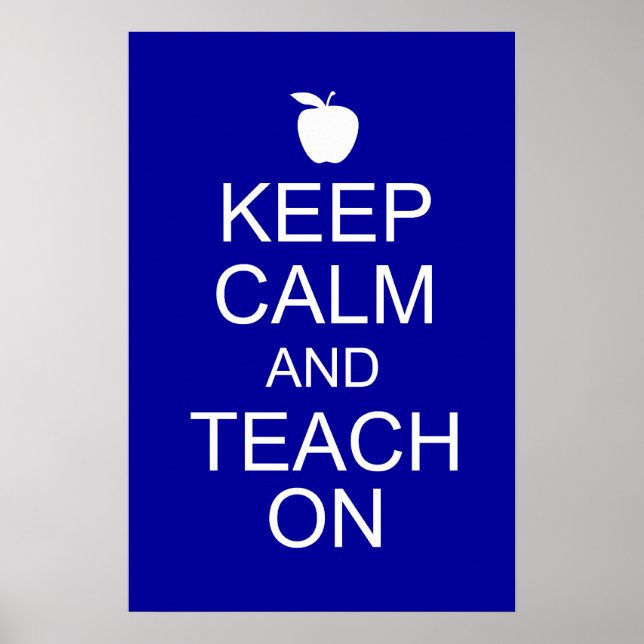 Mantenha a calma e o TEACH no Poster (Frente)