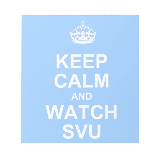 Mantenha a calma e observe o bloco de notas SVU (Frente)