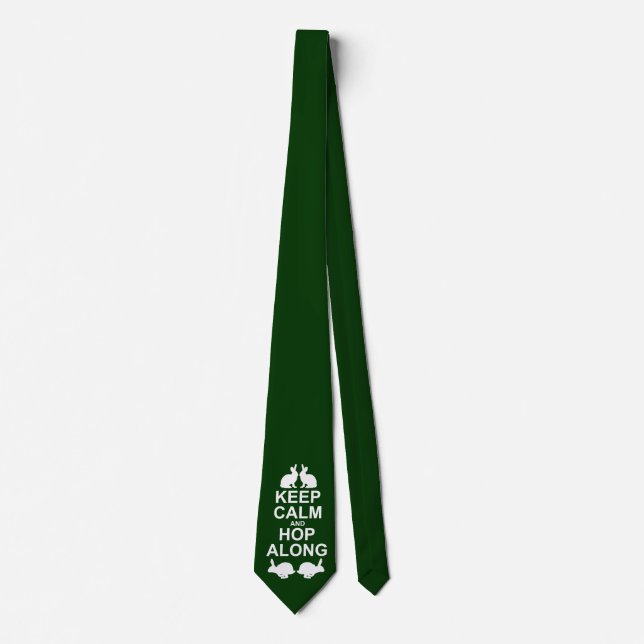 Mantenha a Calma e Pule Junto Gravata (Verde Escur (Frente)