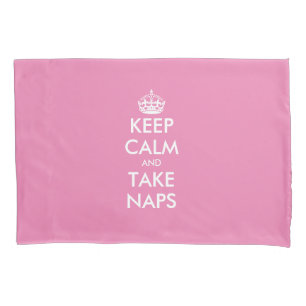 Mantenha a calma e tire soneca, rosa personalizado