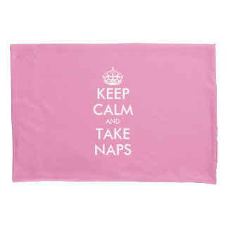 Mantenha a calma e tire soneca, rosa personalizado