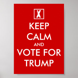 Mantenha a calma e vote em posters DONALD TRUMP